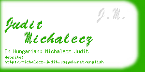 judit michalecz business card